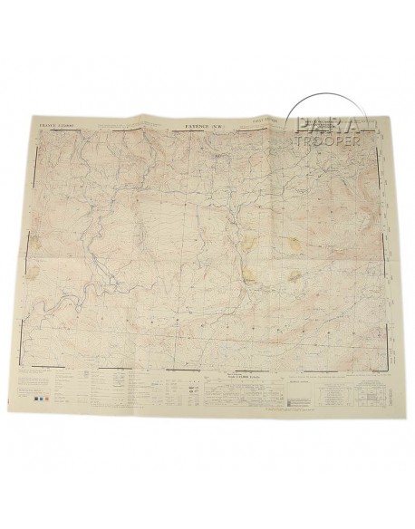 Map, Fayence Northen West (South of France), 1944 Map, Fayence Northen West (South of France), 1944