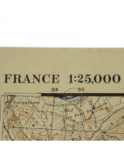 Map, Fayence Northen West (South of France), 1944