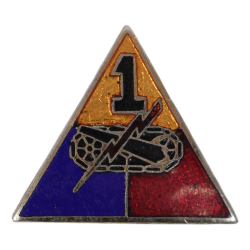 Crest, DUI, 1st Armored Division, MTO, PB