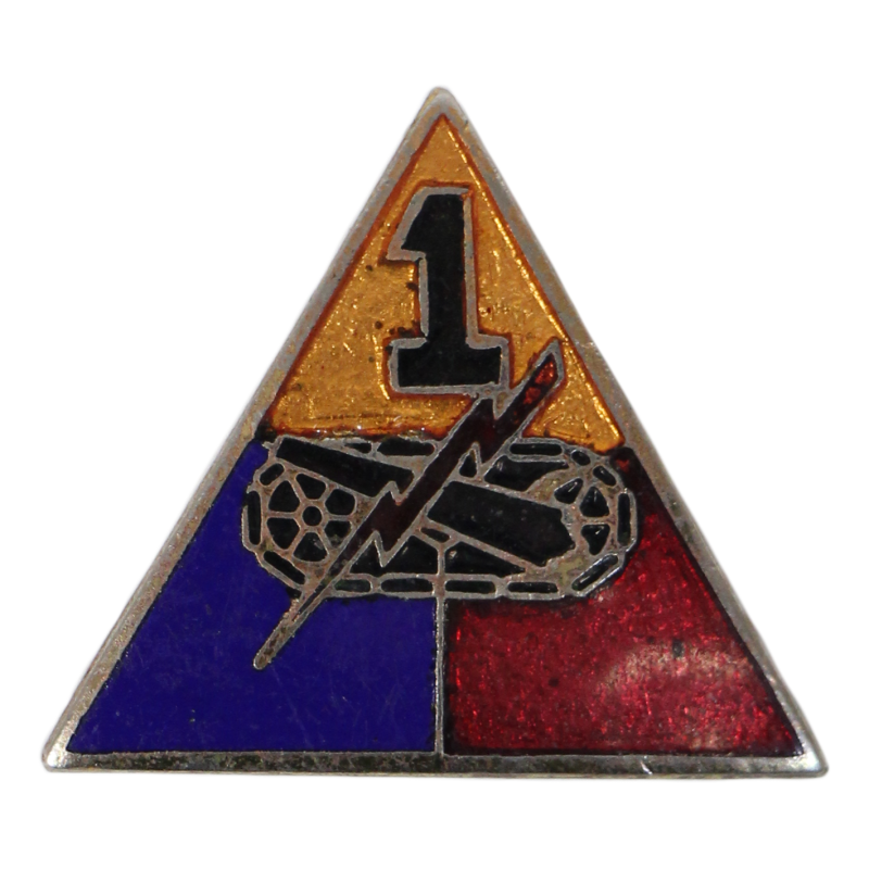 Crest, 1st Armored Division, MTO, à épingle