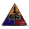 Crest, DUI, 1st Armored Division, MTO, PB