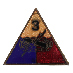 Crest, 3rd Armored Division, C. P. Co., à épingle