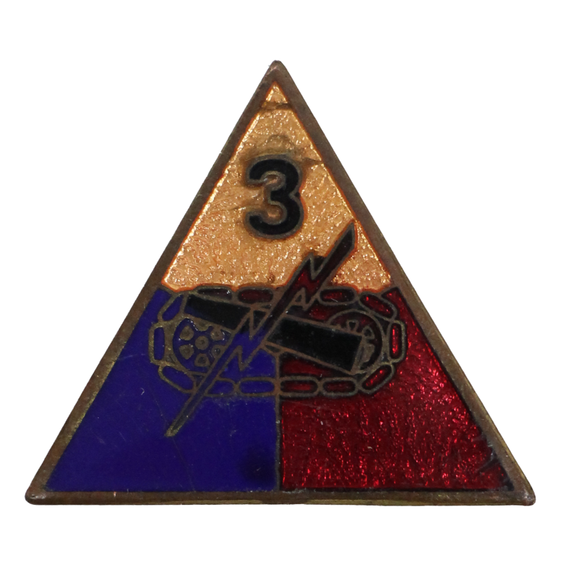 Crest, 3rd Armored Division, C. P. Co., à épingle