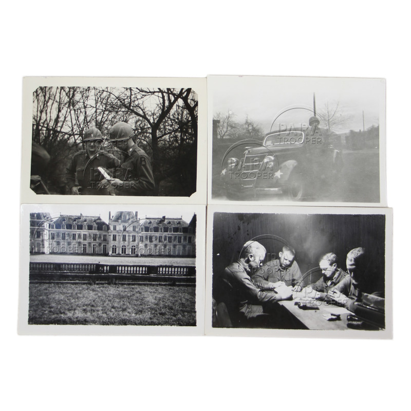 Lot de 11 photographies, First Army, ETO
