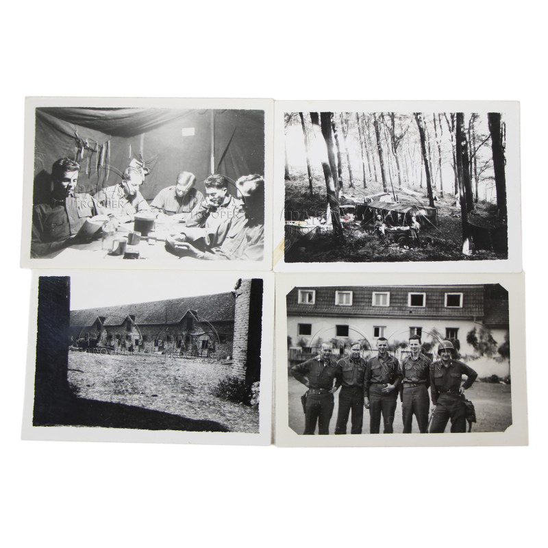 Lot de 11 photographies, First Army, ETO
