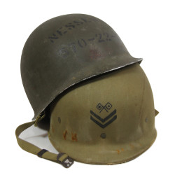 Helmet, M1, Fixed Loops, HAWLEY Liner, SM2c Paul Nesser, USS Cuttlefish, Submarine, Atlantic