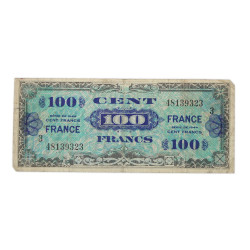 Banknote, Invasion Money, 100 Francs, 1944, 2nd Issue
