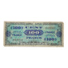 Banknote, Invasion Money, 100 Francs, 1944, 2nd Issue