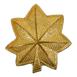 Insignia, Rank, Major, Pin Back, 'Snowflake'