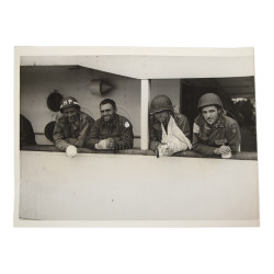 Photographie, US Army, blessés américains, navire hôpital, Angleterre, 13 juin 1944