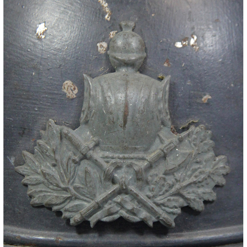 Casque Adrian, Mle 1915, génie français, attribut du 1er type, complet