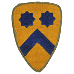 Insigne, 2nd Cavalry Division, bord vert, dos vert