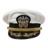 Casquette officier supérieur, US Navy, blanche, BANCROFT, taille 56
