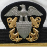 Cap, Senior Officer, US Navy, White, BANCROFT, Size 7