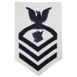 Insignia, Personnel Specialist, Chief Petty Officer, US Navy, White