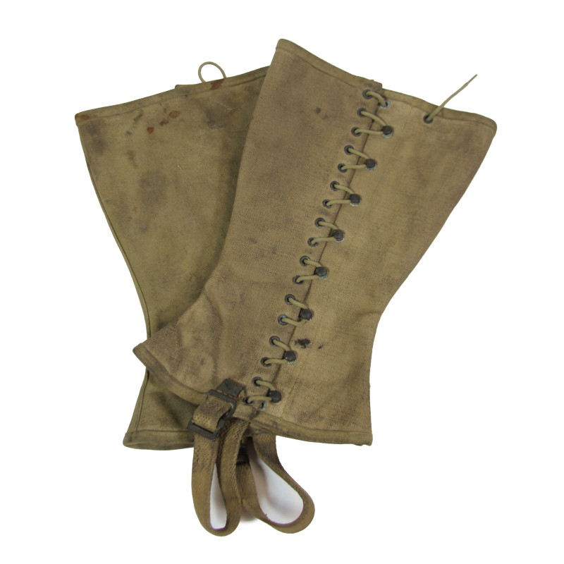 Guêtres en toile, US Army, imprégnées antigaz, CC2