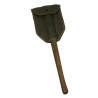 Shovel, Folding, M-1943, WOOD 1944, with 1st Type Carrier, OD 7, SHAPIRO BROS. CO. 1943