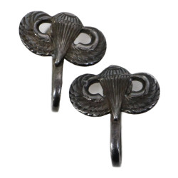 Earrings, Sweetheart, US Army, Parachutist, Sterling