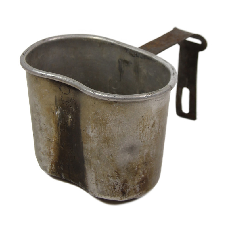 Cup, M-1910, US Army, L.F.&C. 1941, Pfc. Albert Hoglund, Anti-Tank Co., 142nd Inf. Regt., 36th Infantry Division, MTO & ETO