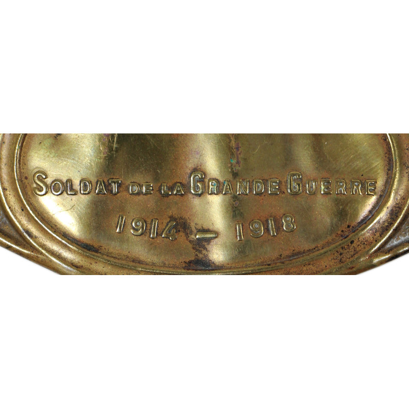 Plate, Commemorative, French Helmet, Soldat de la Grande Guerre, 1914-1918