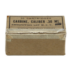 Boîte de cartouches, calibre .30 M1, WESTERN CARTRIDGE COMPANY