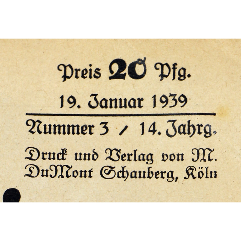 Magazine, Kölnische Illustrierte Zeitung, 19 janvier 1939