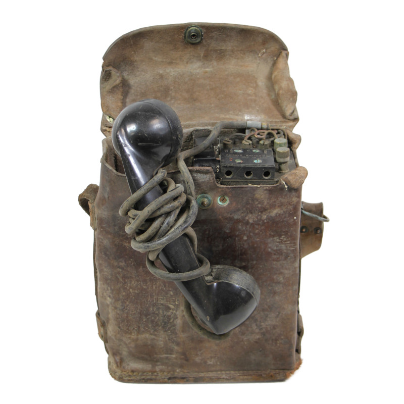 Telephone, Field, EE-8-B, Signal Corps, with Leather Case