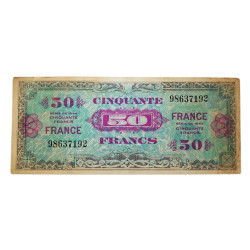 Billet d'invasion, 50 francs, 1944, 2e émission
