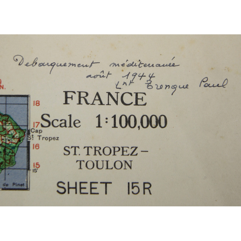 Porte-cartes M-1938, Lt. Paul Trenque, 1ère DFL, Provence & Alsace, 1944