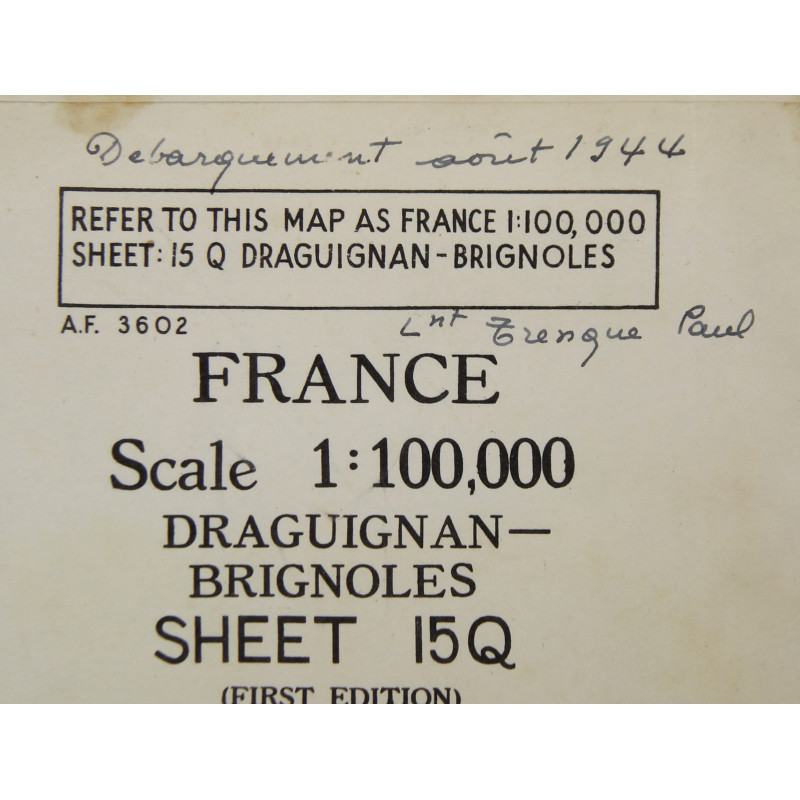 Porte-cartes M-1938, Lt. Paul Trenque, 1ère DFL, Provence & Alsace, 1944