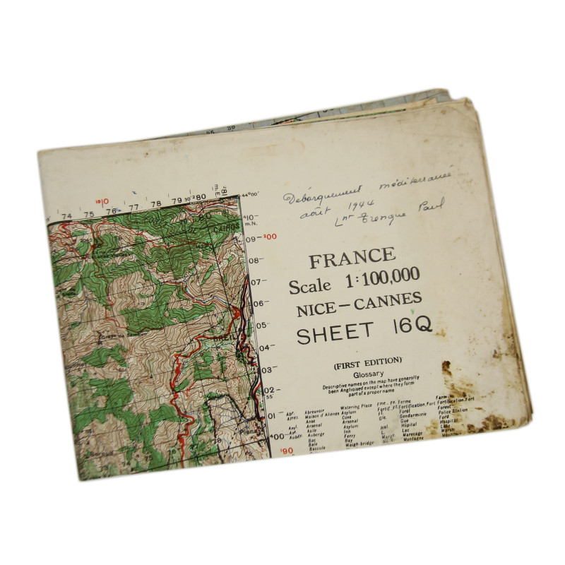 Porte-cartes M-1938, Lt. Paul Trenque, 1ère DFL, Provence & Alsace, 1944