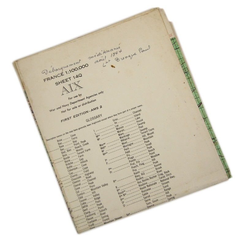 Porte-cartes M-1938, Lt. Paul Trenque, 1ère DFL, Provence & Alsace, 1944