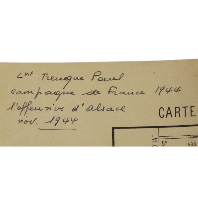 Porte-cartes M-1938, Lt. Paul Trenque, 1ère DFL, Provence & Alsace, 1944