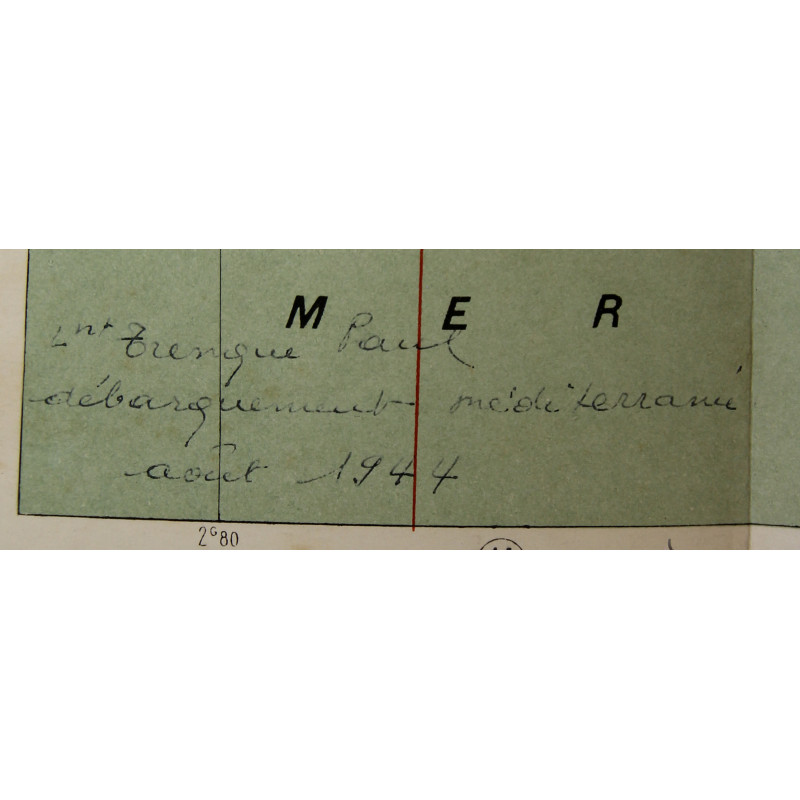 Porte-cartes M-1938, Lt. Paul Trenque, 1ère DFL, Provence & Alsace, 1944