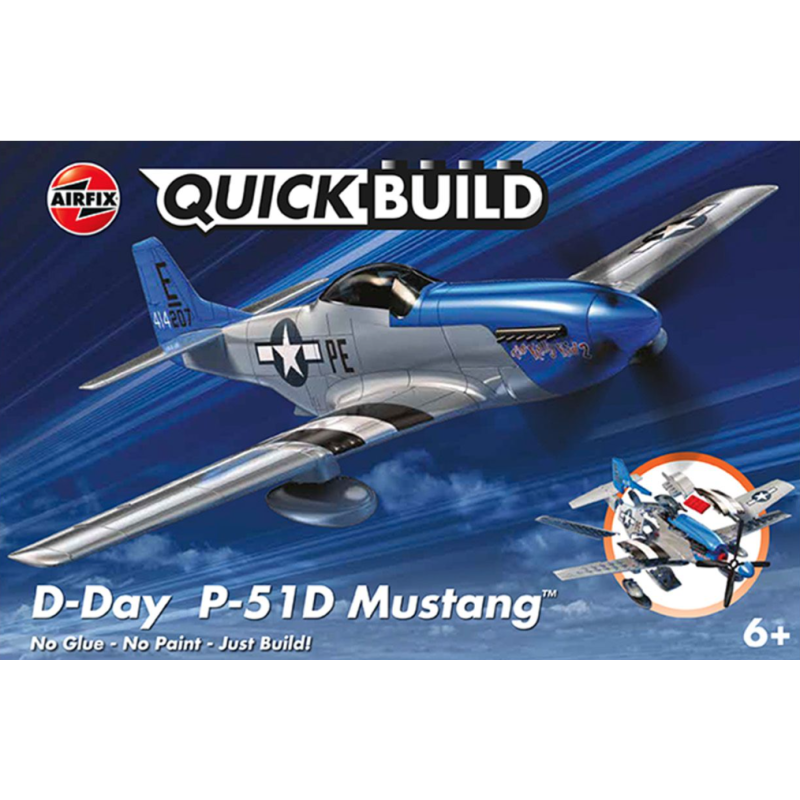 Model, Airfix Quickbuilding, D-Day P-51D Mustang