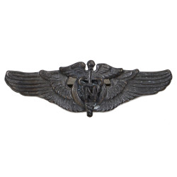 Badge, Flight Nurse, 2-inch, Sterling, N.S. MEYER, INC., Pin Back