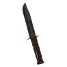 Knife, Fighting, MK 2, KA-BAR, OLEAN, N.Y., with Leather Scabbard, BOYT -43-, Pvt. Robert Hoem