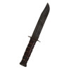 Knife, Fighting, MK 2, KA-BAR, OLEAN, N.Y., with Leather Scabbard, BOYT -43-, Pvt. Robert Hoem