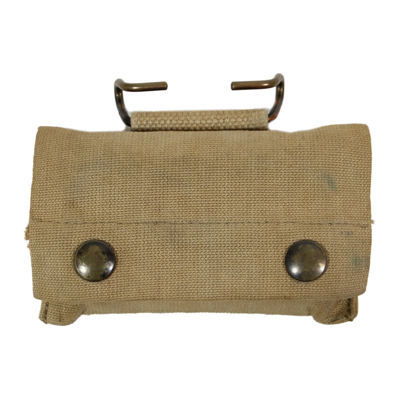 Pouch, First-Aid, M-1910, J.Q.M.D. 1942, with First-Aid Packet, Carlisle