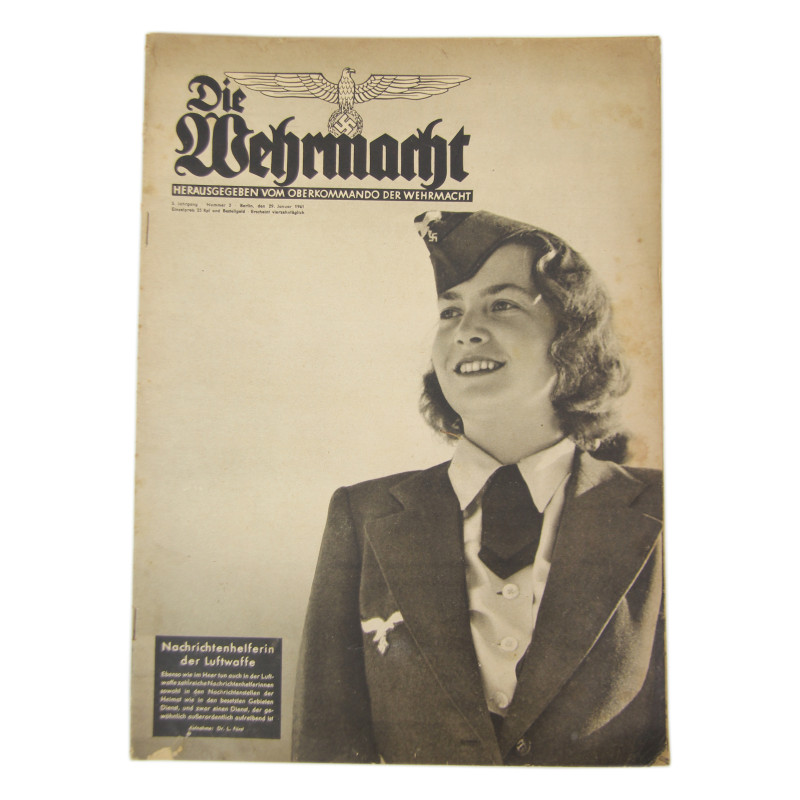 Magazine, Die Wehrmacht, 29 janvier 1941, Nachrichtenhelferin der Luftwaffe