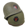 Casque M1, pattes fixes, liner MSA, 34th Infantry Division, matricule partiel
