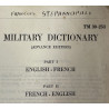 Manuel technique TM 30-253, Military Dictionary, English-French - French-English, 1943