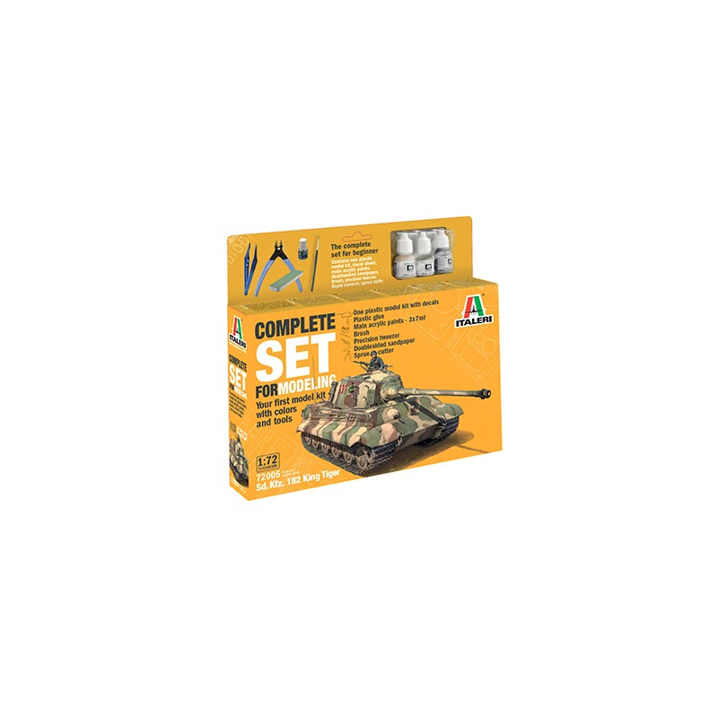 Starter Set, Italeri, Sd. Kfz. 182 King Tiger Tank 1:72