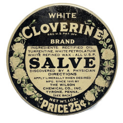 Can, Burn Injury, Ointment, White Cloverine SALVE