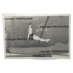 Photo, USAAF, B-24D, Nose Art, "SKY WITCH"