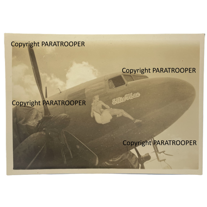 Photo, USAAF, C-47, Nose Art, "ELLIE MAE"