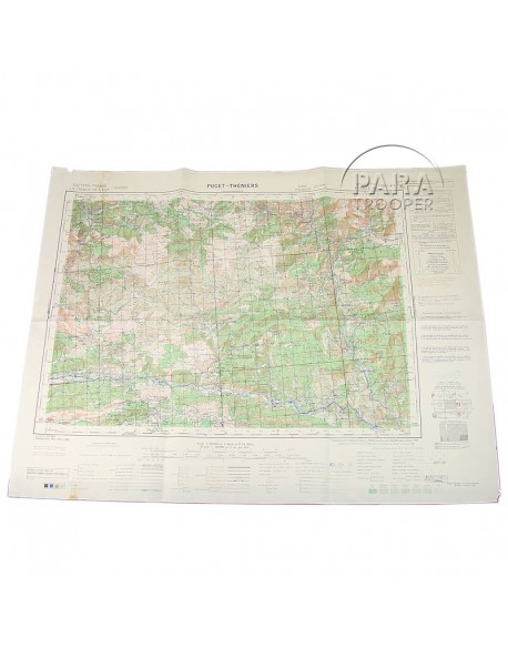 Map, Puget - Theniers, 1944 Map, Puget - Theniers, 1944