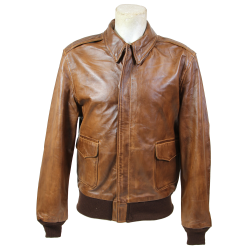 Blouson A-2, cuir d'agneau, luxe, BRONCO Mfg. Co.