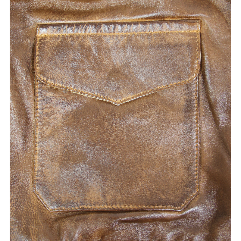 Blouson A-2, cuir d'agneau, luxe, BRONCO Mfg. Co.