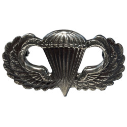 Badge, Parachutist's, 'Jump Wings', US Army, N.S. Meyer Inc., Sterling, Pin Back
